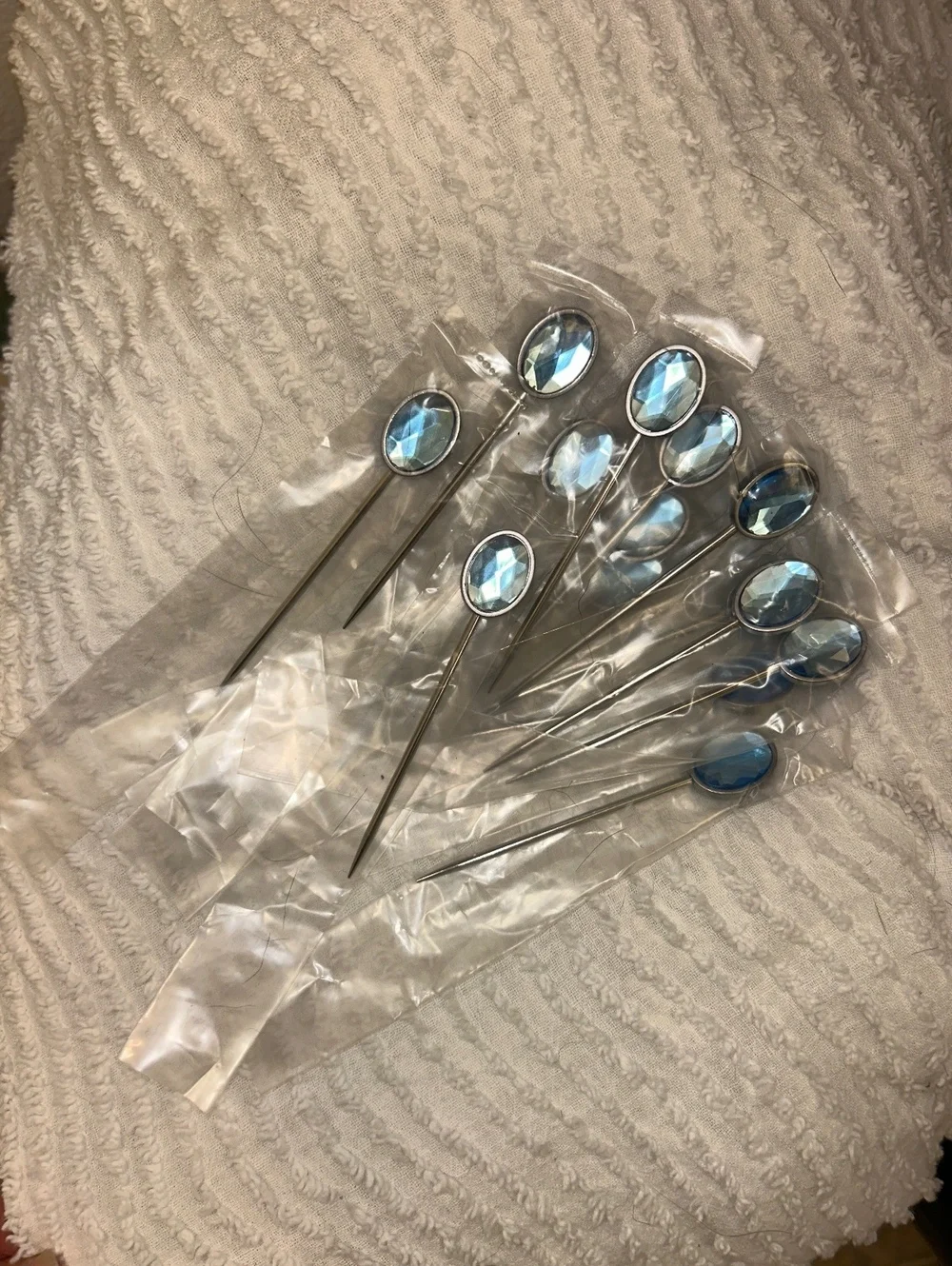 Blue Gem Cocktail Picks Garnish Skewers Lot 14 New Bombay Sapphire Promo